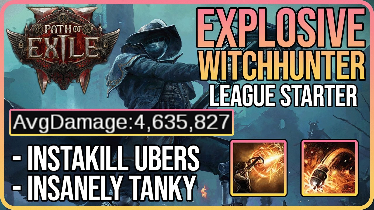 The STRONGEST Build I've EVER Played - Explosive Witchhunter League Start Guide - Path of Exile 0.5