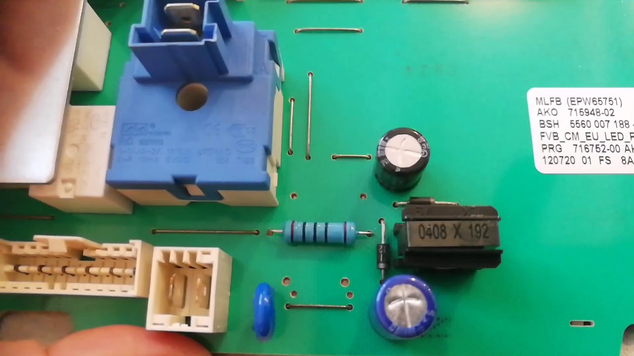 Riparazione scheda elettronica lavatrici Bosch Siemens. Repair board Bosch washing machine.