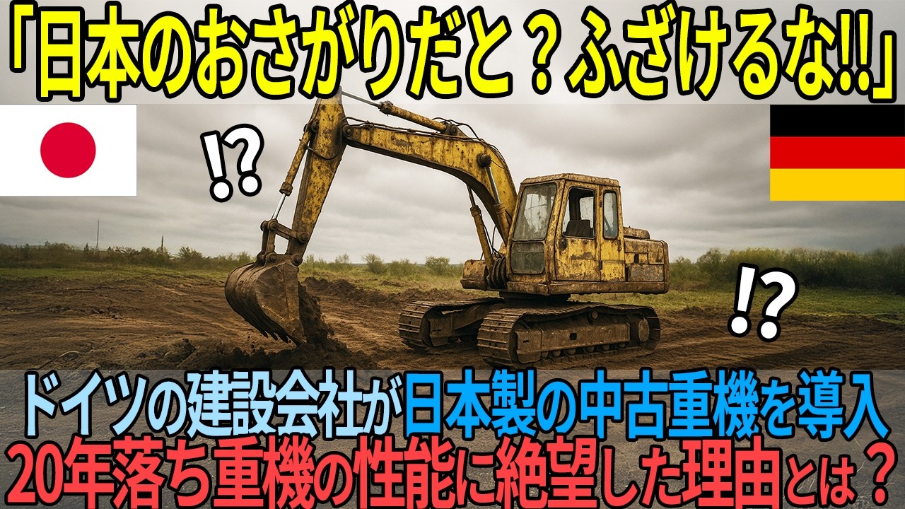 「日本製に負けるわけないだろ？」ドイツ建設会社が日本製の20年落ち中古重機を導入した結果...【海外の反応】