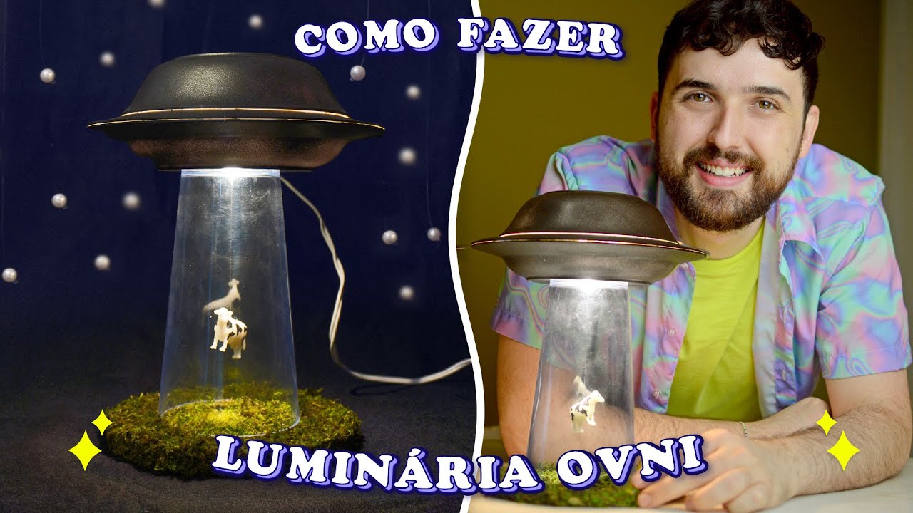 COMO FAZER UMA LUMINÁRIA OVNI – DIY Luminária Disco Voador