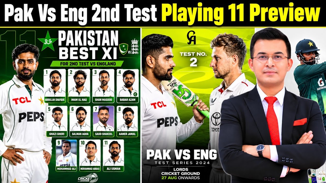 Pakistan Announce Strong Playing XI for Lord&rsquo;s 2ND Test | Babar Azam Returns as Captain |