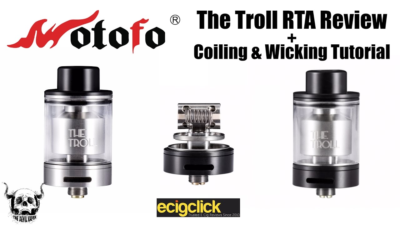 Wotofo - The Troll RTA Review PLUS Coiling & Wicking Tutorial
