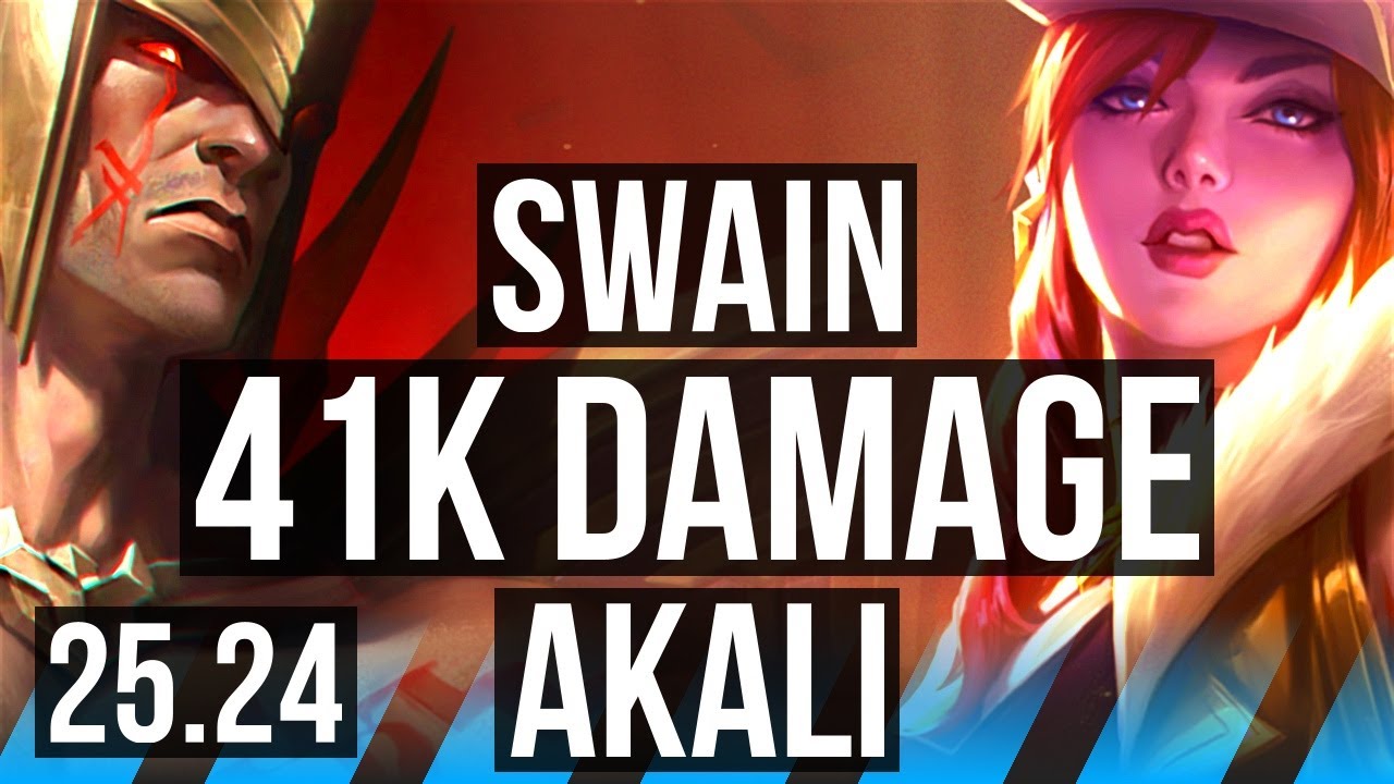SWAIN vs AKALI (MID) | 41K damage | EUW Grandmaster | 25.24