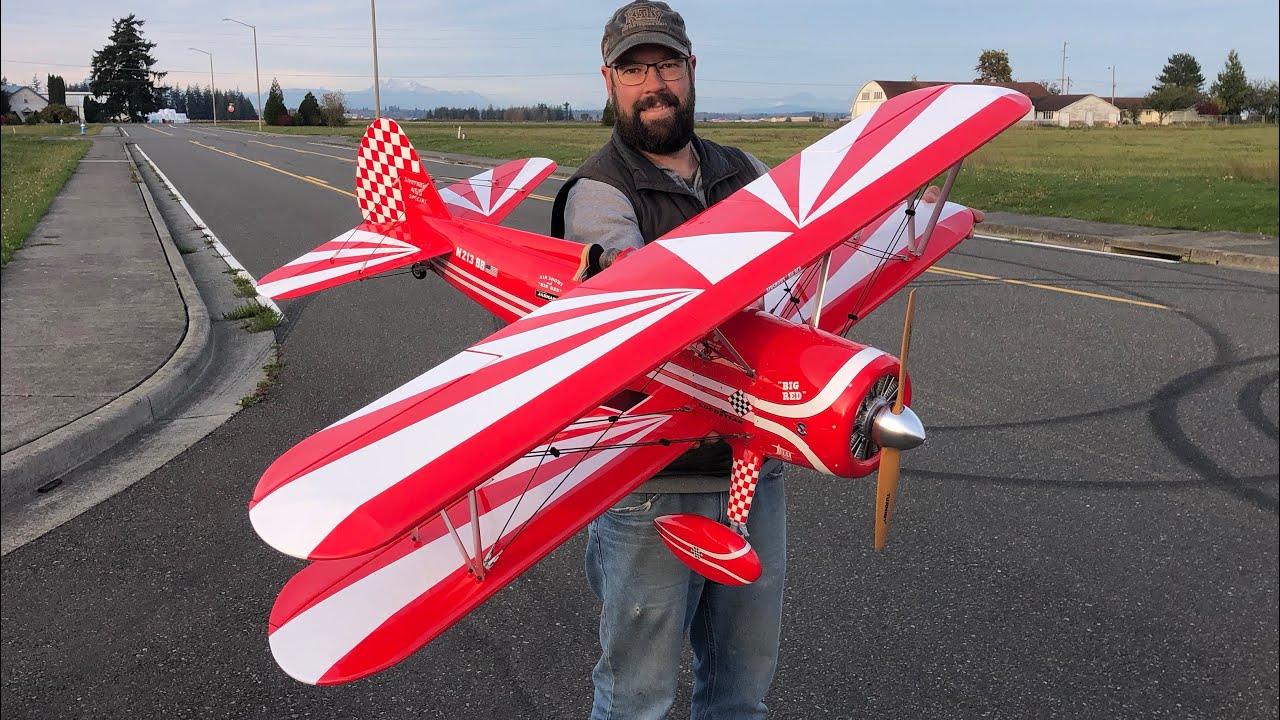 Kingcraft Limited Super Stearman MAIDEN FLIGHT!! by HobbyKing 'BIG RED' Susan Dacy