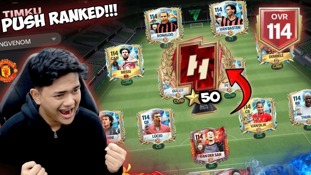 PUSH RANK KE BINTANG 50 PAKE TEAM SE ADANYA! APAKAH BISA? SEMOGA WIN STREAK!!!  - EA FC MOBILE 25