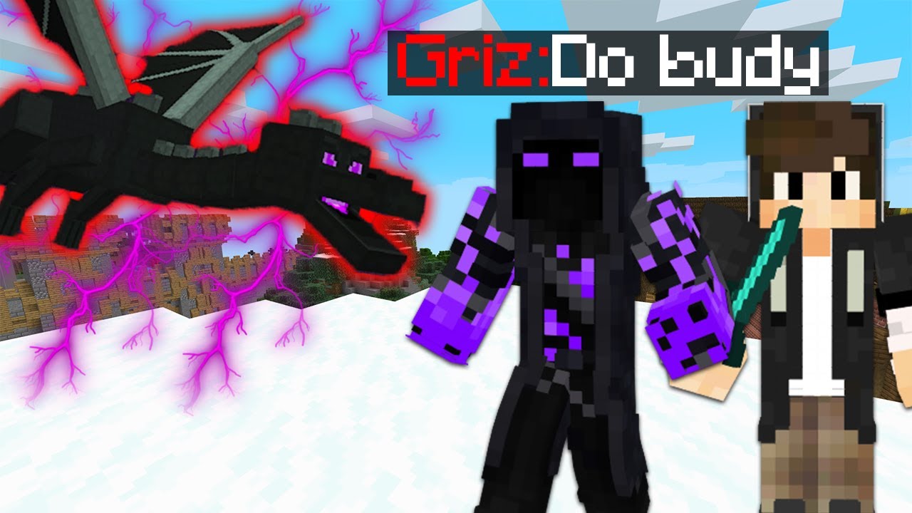 GRIZ pomógł mi ZABIĆ SMOKA w Minecraft...!