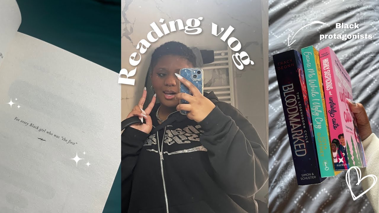 Reading Vlog📓☁️// reading books with black main characters *spoiler free*