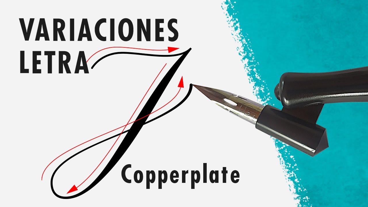 🔥 ✍ Cómo hacer LETRA J en Caligrafía COPPERPLATE 🔥 ✍ |  Con PLUMA oblicua