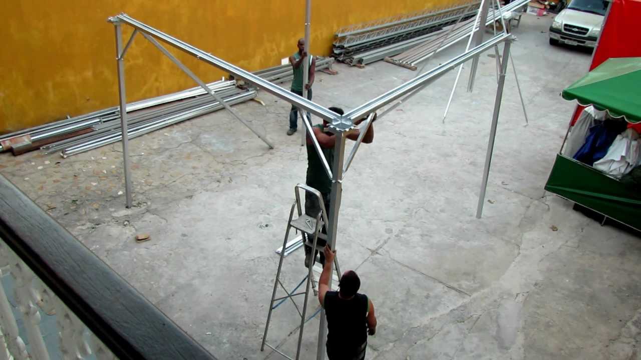 Treinamento para montagem de tenda piramidal profissional, parte 1 - O Quadro - BH TENDAS
