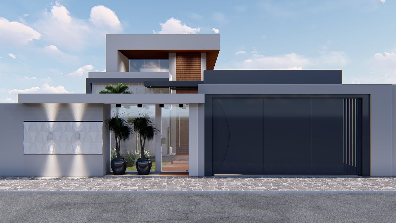 PLANTA 45 - Projeto Casa em terreno 12x25 com 200m2