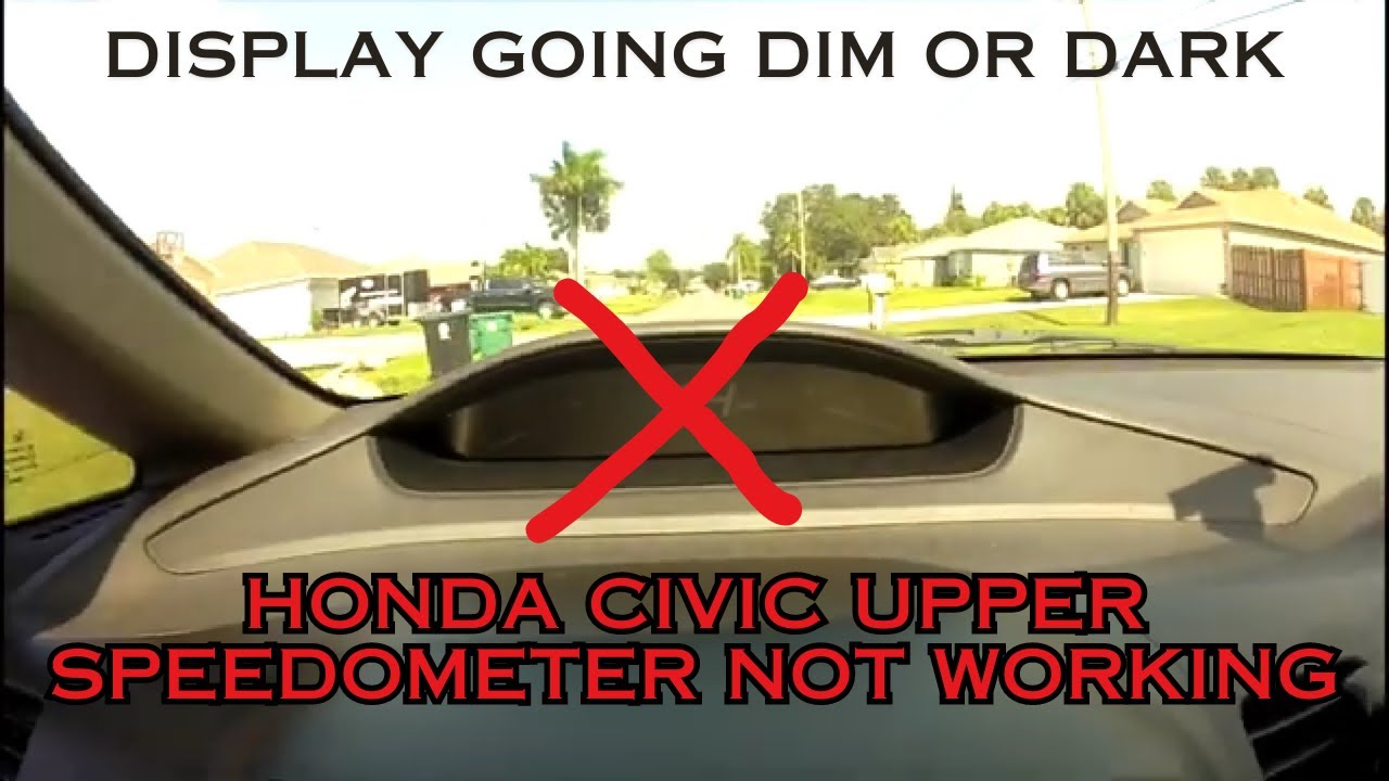 Верхний спидометр Honda Civic не работает! Дисплей тусклый, затем гаснет! Ничего не отображается!