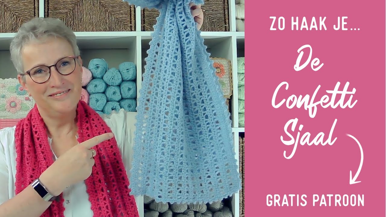 Zo haak je...De Confetti Sjaal! Inclusief GRATIS patroon! #keepitsimplehaken