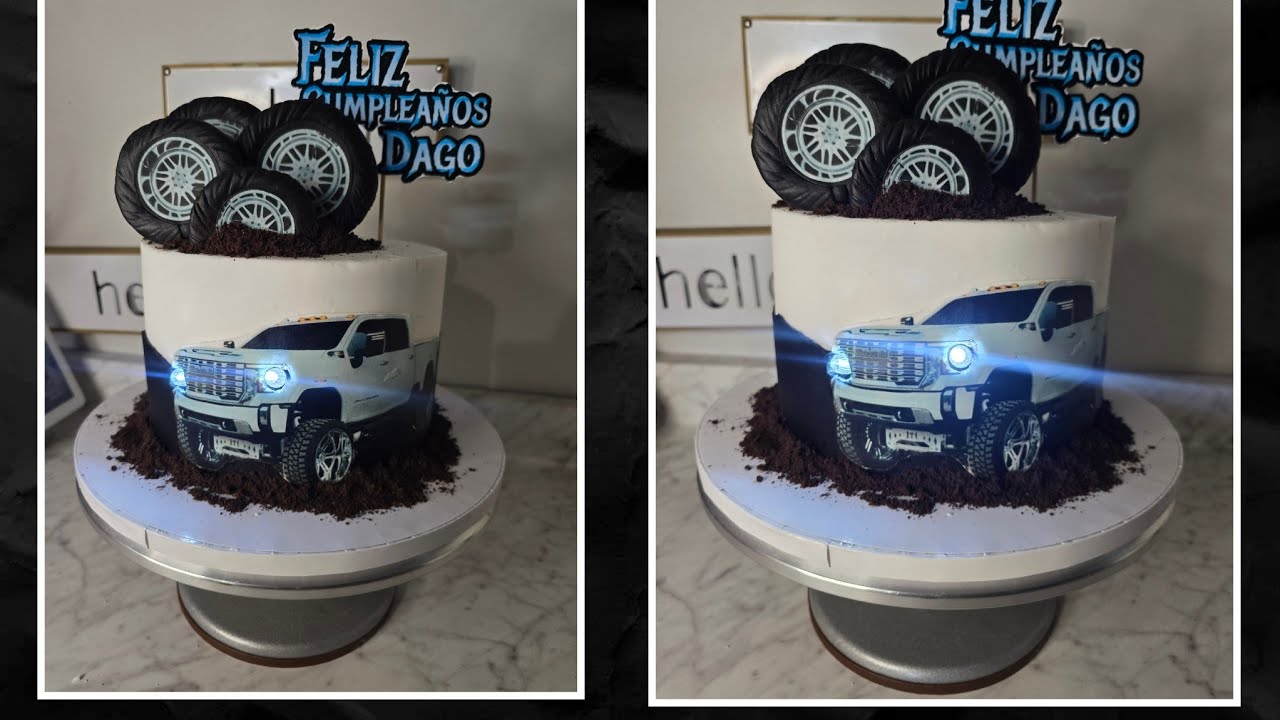 Pastel de troca con luces