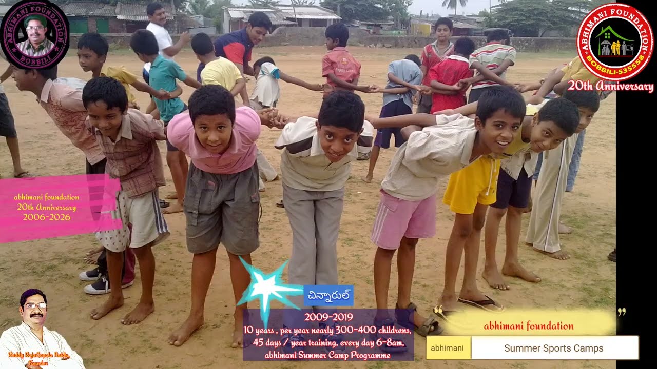 Summer Sports Camps organised by Abhimani Foundation 2009-2019