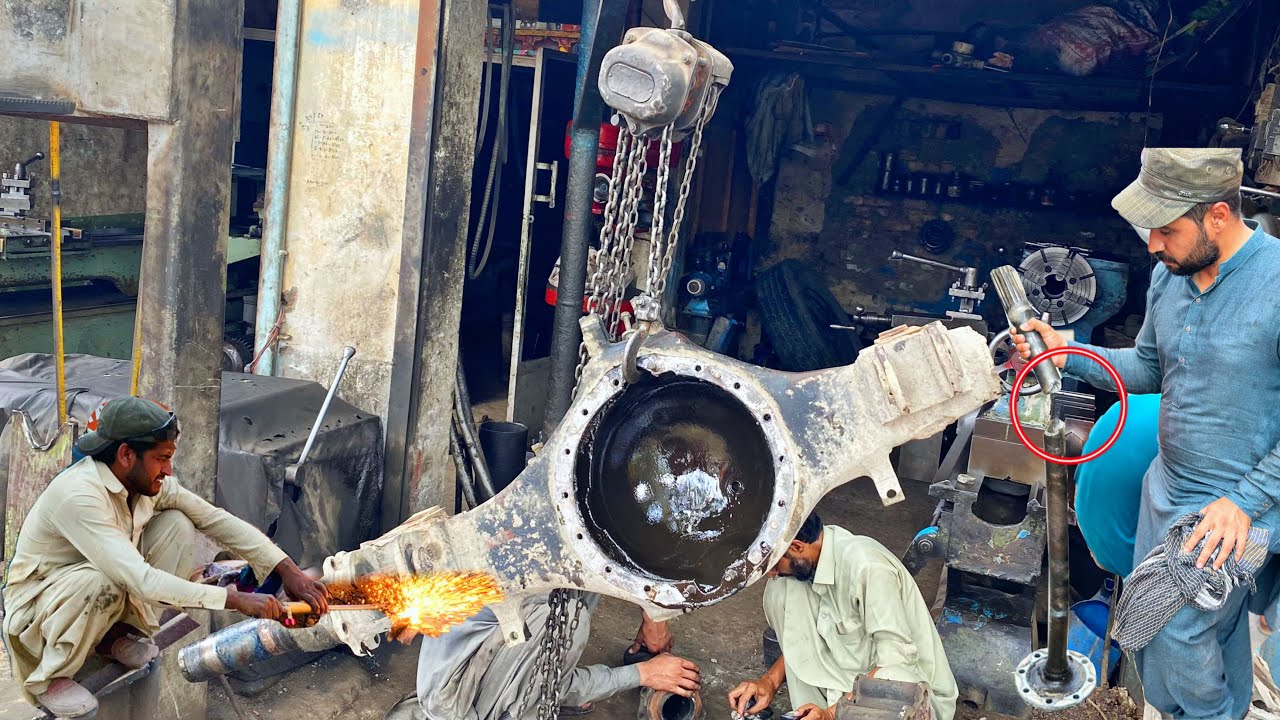 Emergency Truck Front Axle Repair For Heavy Load Damage || How To Repair Truck 🛻 Axle