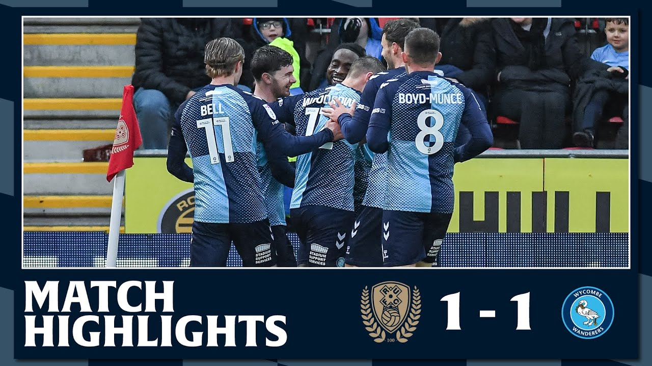 Match Highlights: Rotherham United 1 - 1 Wycombe Wanderers