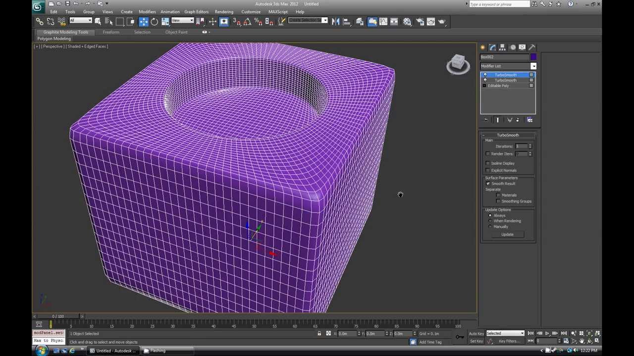 3ds Max basics of turbosmooth modifier