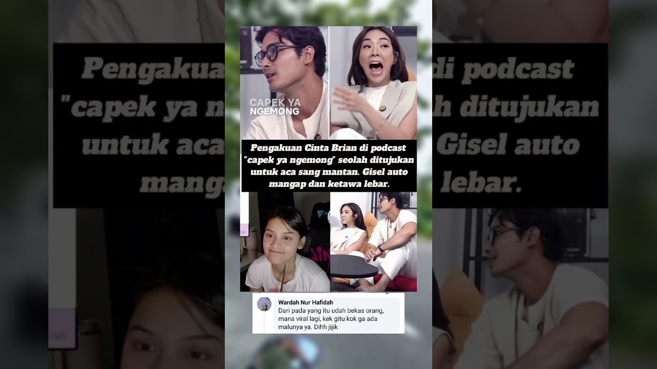 Dulu capek ngemong Mantannya, sekarang Cinta Brian pinginnya di mong sama Gisel 