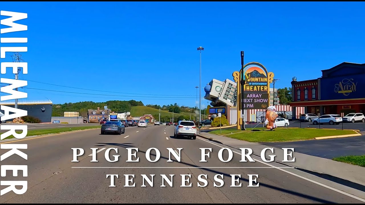 [4K] PIGEON FORGE - Tennessee- 4K Relaxing Scenic Mountain Town Driving Tour