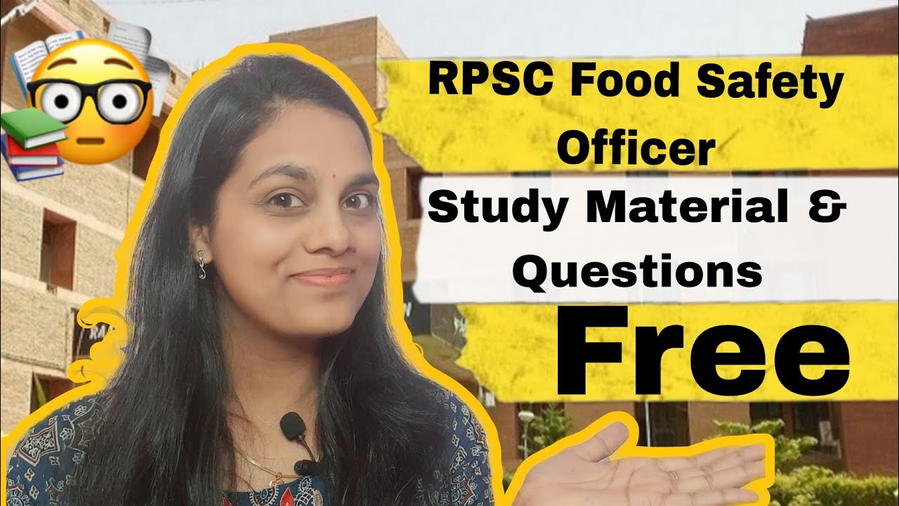 Rajasthan Food Safety Officer exam preparation FREE study material (Part A)