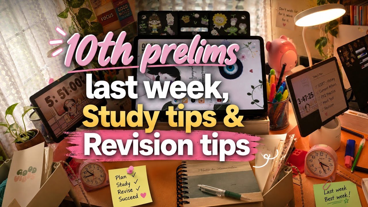 10th prelims Final Revision and Study Tips 📖  Last 3 or 4 days egane padkkam😊