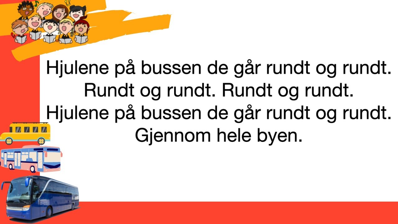 Hjulene på bussen karaoke/instrumental