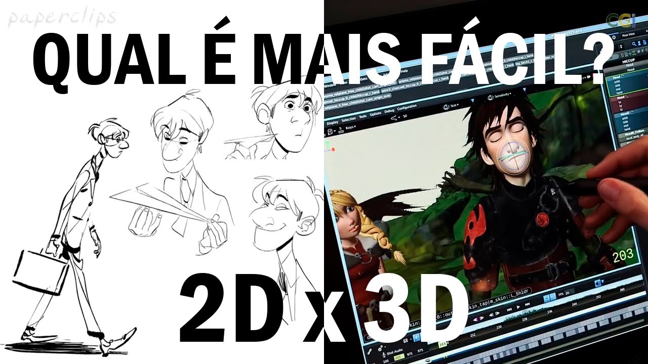 ANIMAÇÃO 2D É MAIS FÁCIL que 3D?