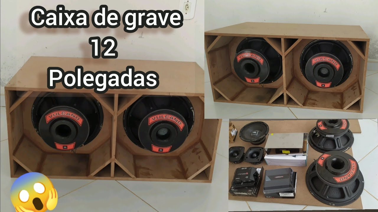 fiz uma caixa de grave para dois alto falante Vulcano de 12 polegadas 🔊🔊