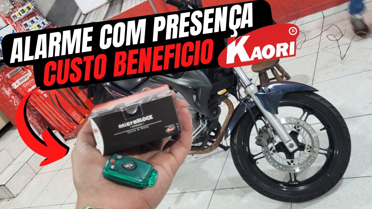 ALARME KAORI MICROBLOCK PRESENÇA / BLOQUEADOR MOTO E CARRO - ALARME BARATO- INSTALAÇÃO