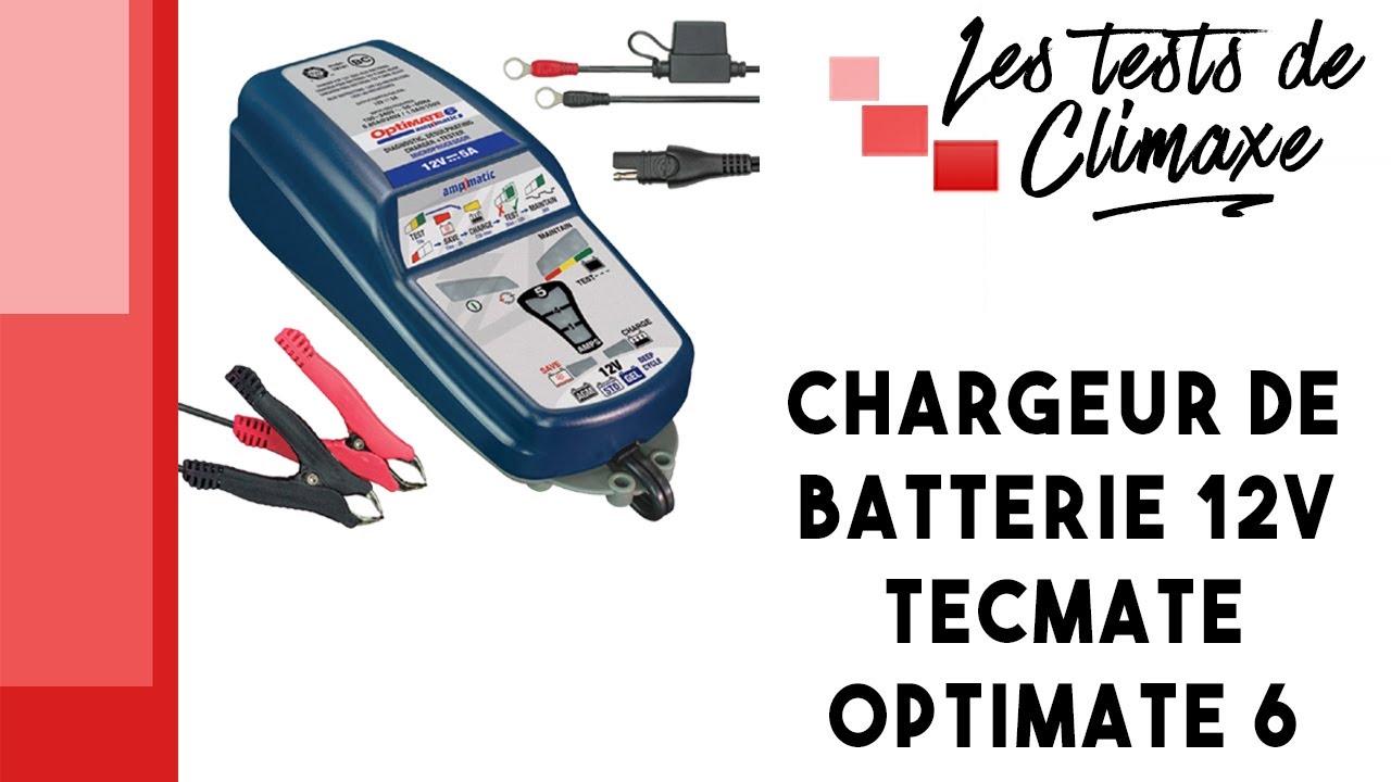 Test d'un chargeur de batterie TecMate Optimate 6 Ampmatic TM180