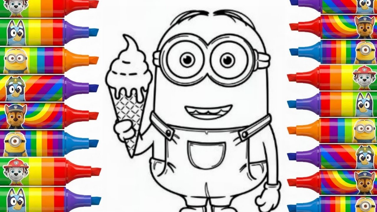 How To Draw Minions Step By Step | Drawing And Coloring For Kids