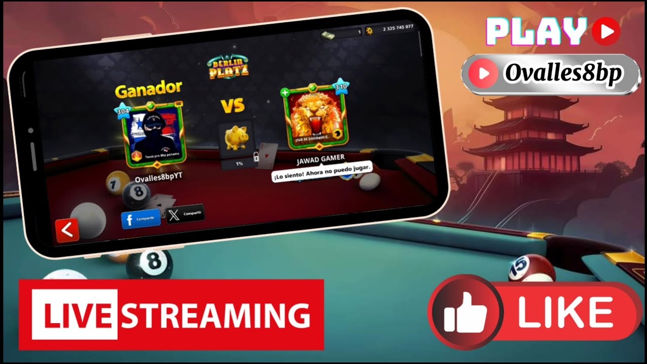 ID DE SUSCRIPTOR | APUESTA DE 10 MILLONES EN 8 BALL POOL