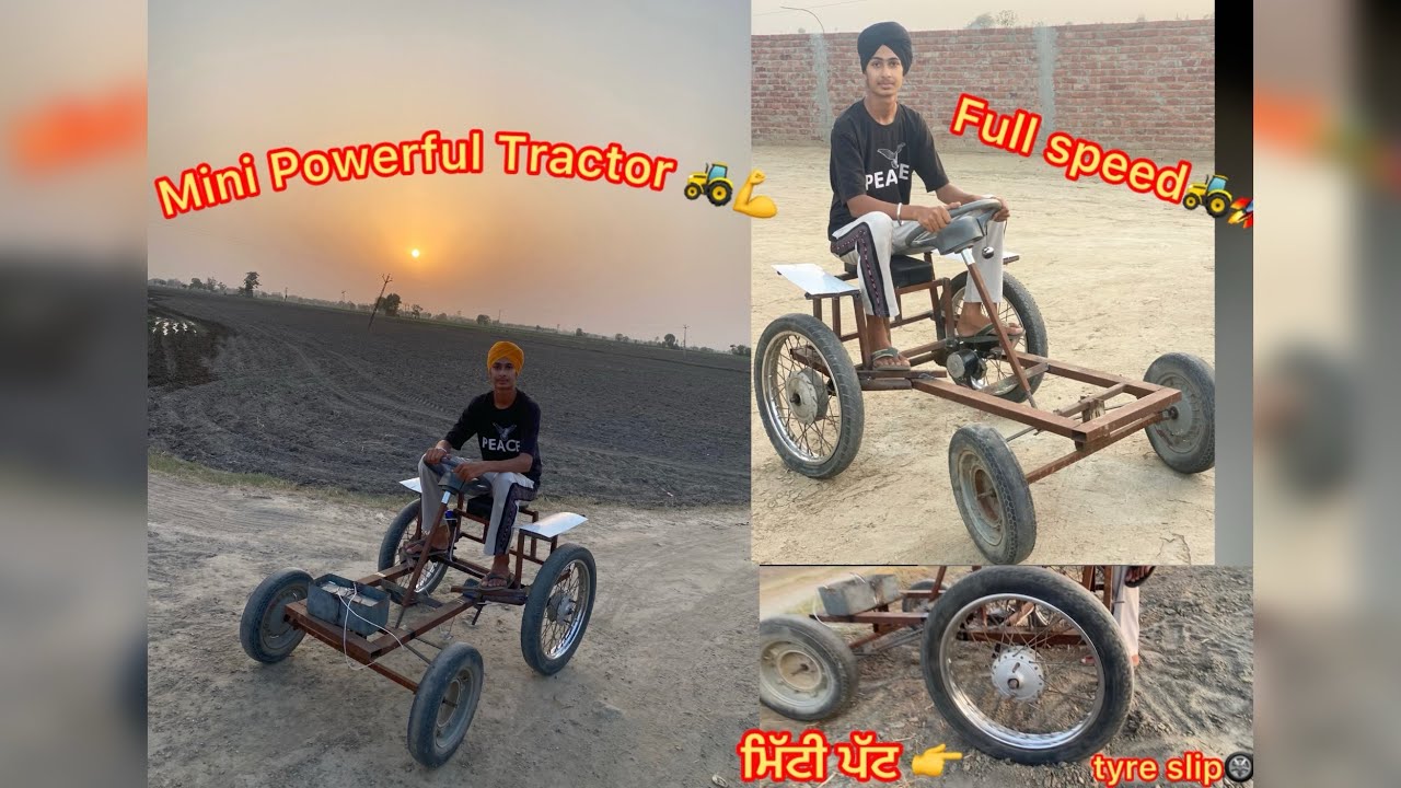 How TO Make Mini SAWRAJ 855 Electric Tractor🚜 part -1  #tractorlover #homemade #viralvideo