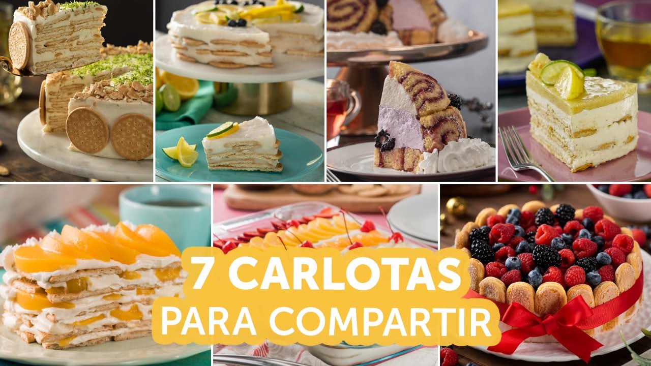 7 carlotas para compartir | Recetas kiwilimón