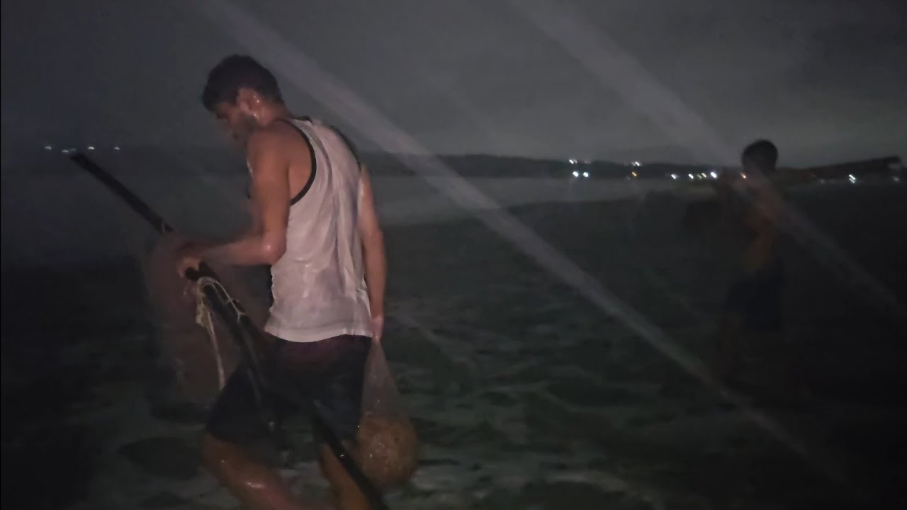 CHUVA E MUITO FRIO NA PESCARIA DE CAMARÃO. 