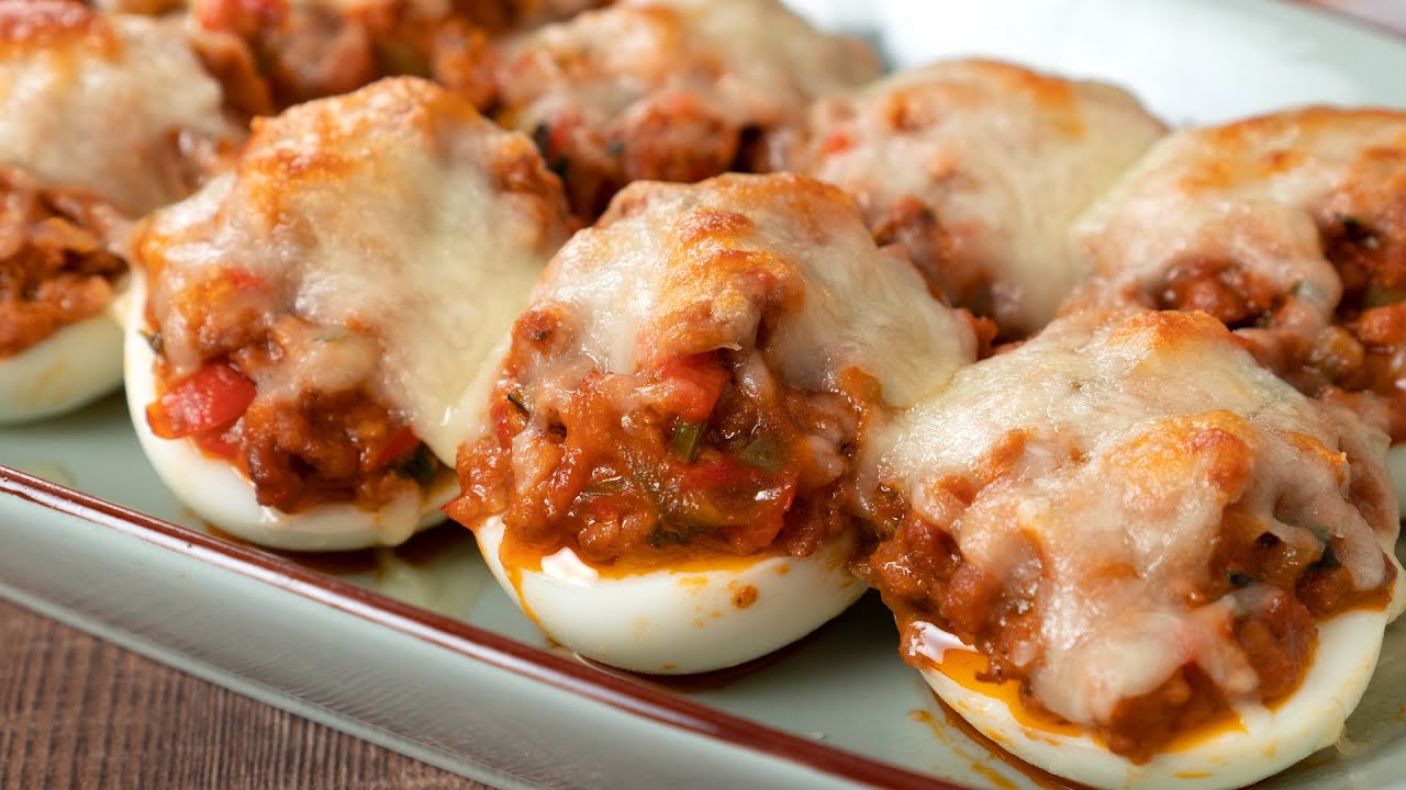 Huevos Rellenos con Carne y Verduras - ¡Sabor Inigualable!