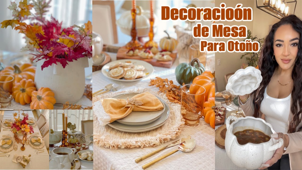 🍁 IDEAS DECORACION DE MESA PARA OTOÑO Y ACCION DE GRACIAS