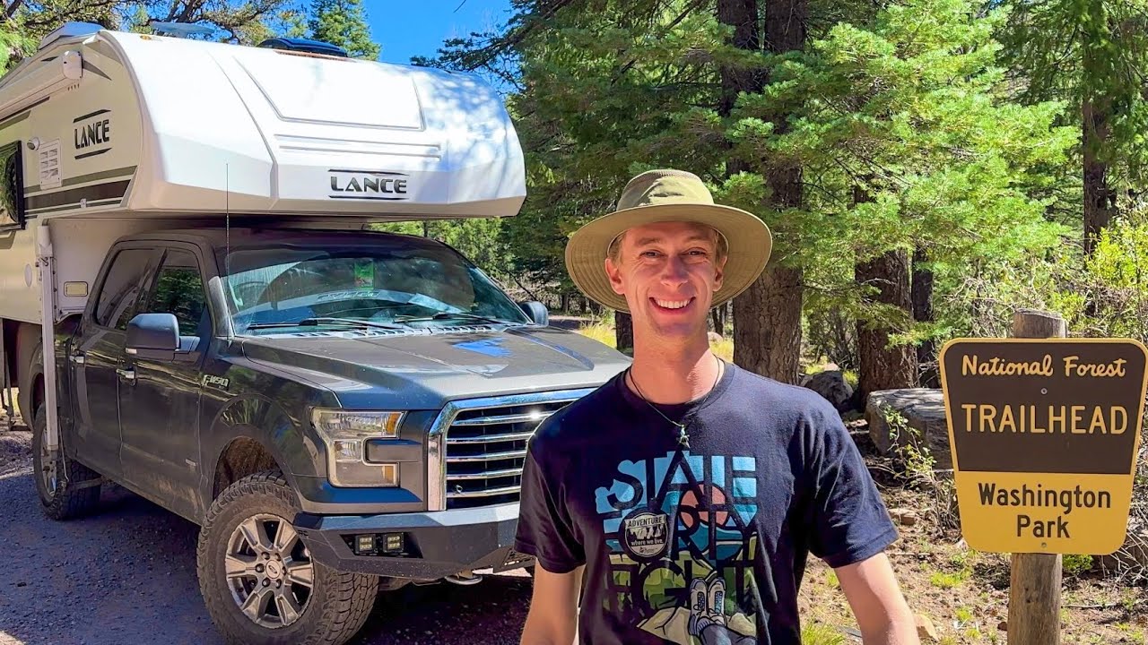 Solo Life in My Truck Camper in Payson, Arizona | Hiking to an Abandoned Railroad Tunnel