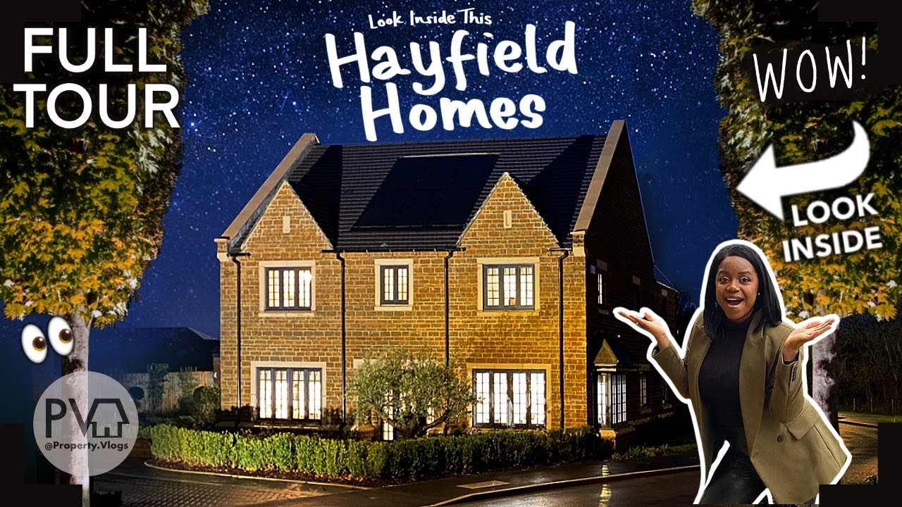 WOW 😍 HOME TOUR at NIGHT of this SPECTACULAR 5 Bed New Build by Hayfield | Inside ✨🏡 #housetour
