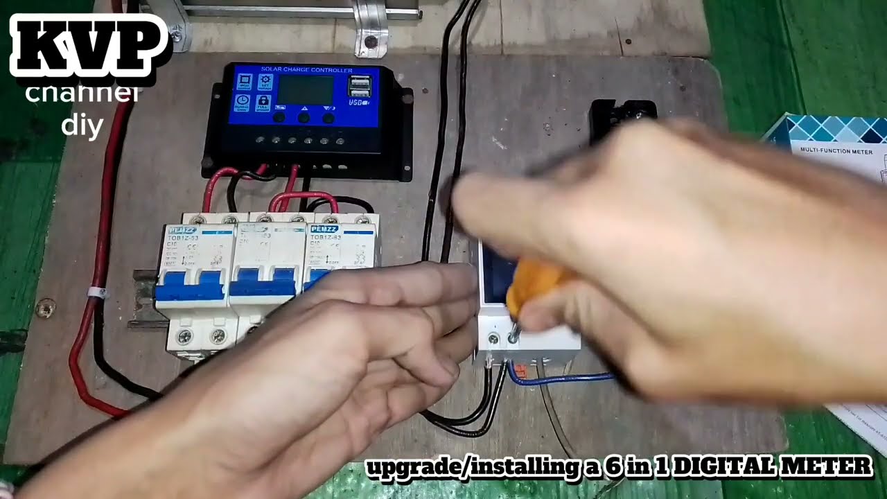 How to INSTALL a 6 IN 1 DIGITAL METER update on my solar set up upgrade/installing 