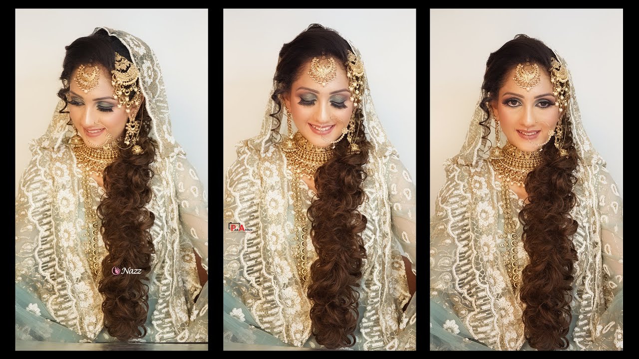 Nikah Bride Hairstyle tutorial | Nazz Beauty | Soft look | Muslim Look |