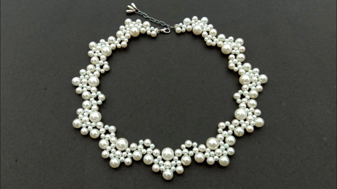 How To Make//A Designer Classic Pearl Necklace//Jewelry Making// Useful & Easy