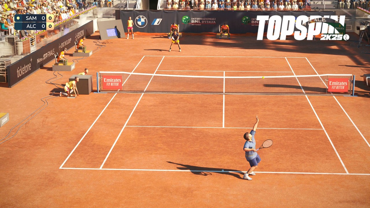 Top Spin 2K25 - Carlos Alcaraz Vs Pete Sampras I Rome Masters I Legend AI (PS5)
