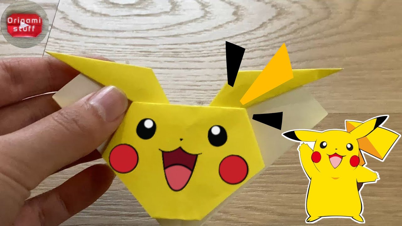 Pikachu Bookmark Origami – So Easy, It’s Shocking! ⚡#origami  #tutorial