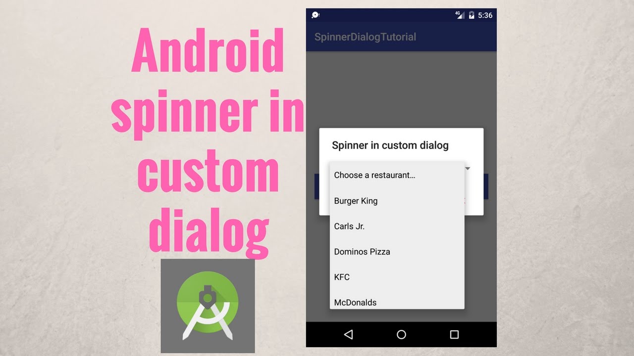 Android spinner in custom dialog