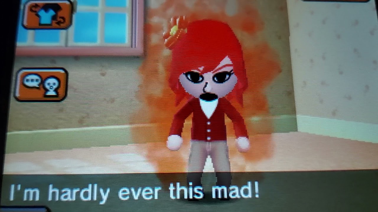 tomodachi life:T-rex and Karen huge fight