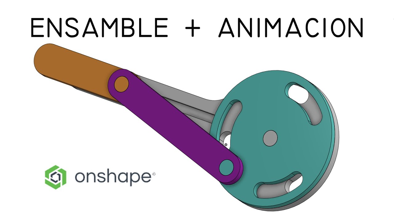 Cómo ensamblar y animar en Onshape: el mecanismo manivela y biela