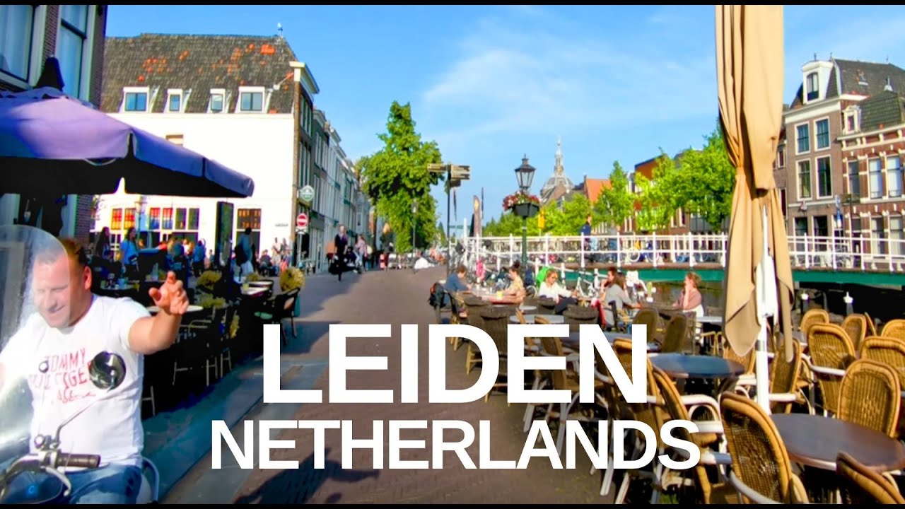 Leiden Netherlands 4K - Beautiful Canal City Walking Tour