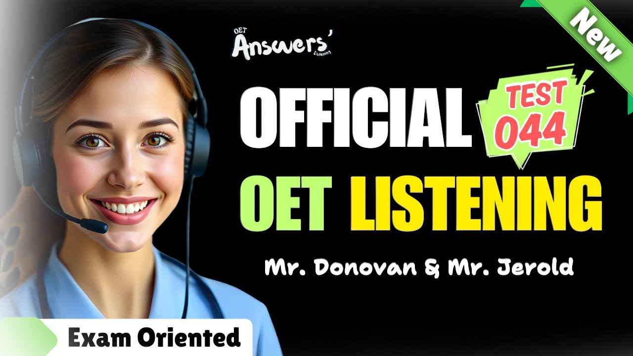 OET LISTENING TEST 24.10.2024 #oet #oetexam #oetnursing #oetlisteningtest
