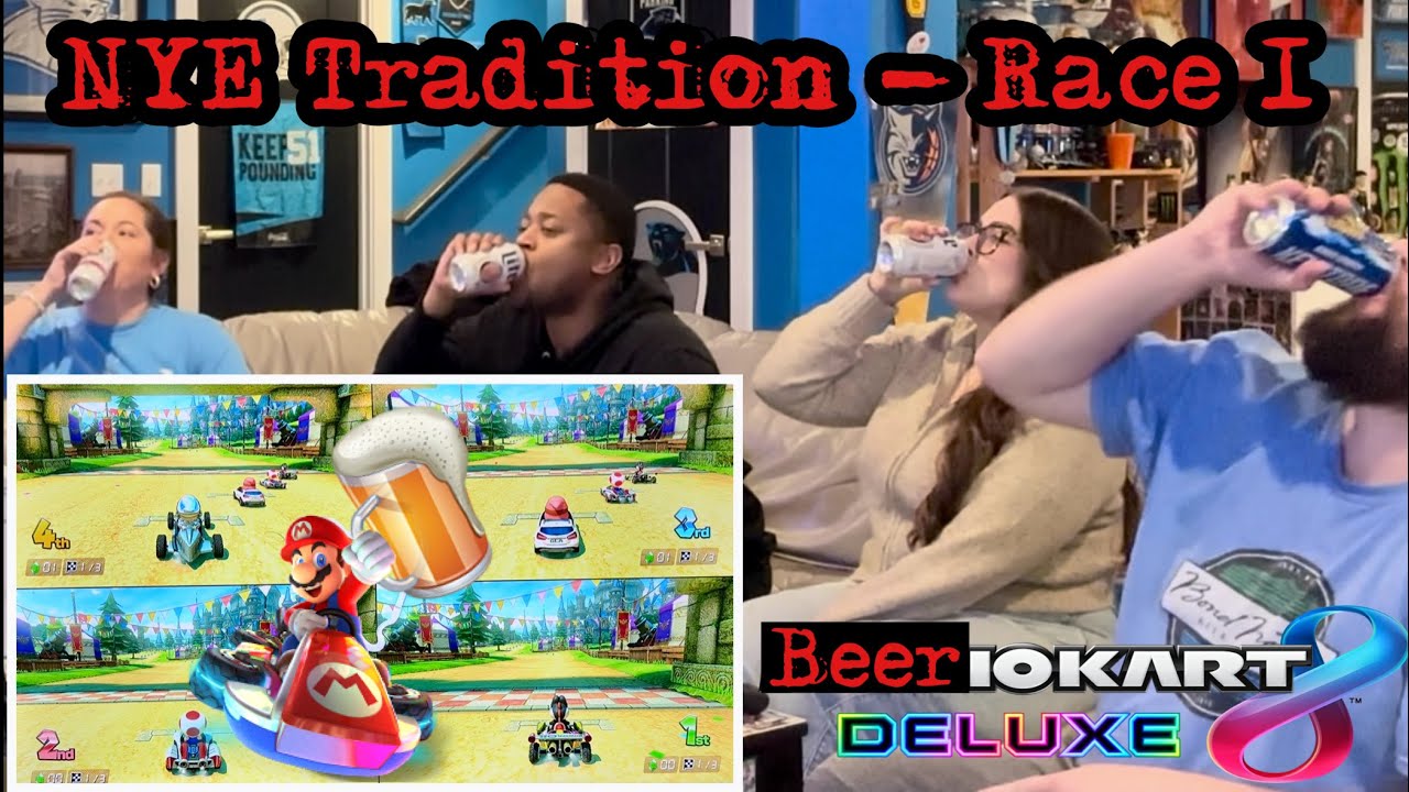 NYE Tradition - Race 1 - Hyrule Circuit - Beerio Kart Style!